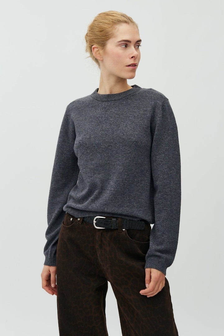 MbyM - Christin-M 63930981 - 671 - Dark Grey Melange Strikbluser 