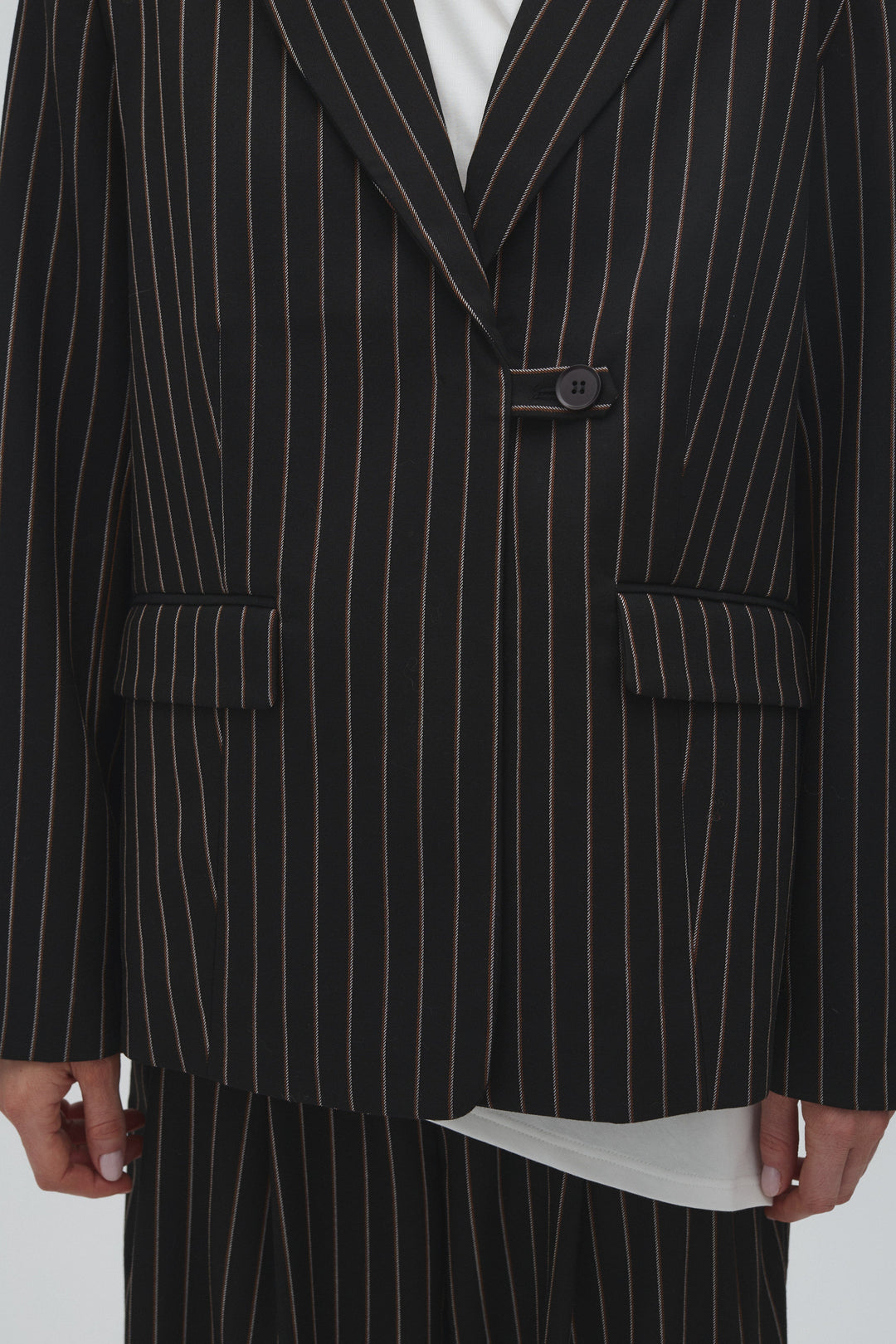 MbyM - Milani-M 74731427 - Y85 - Black Brown Pinstripe Blazere 