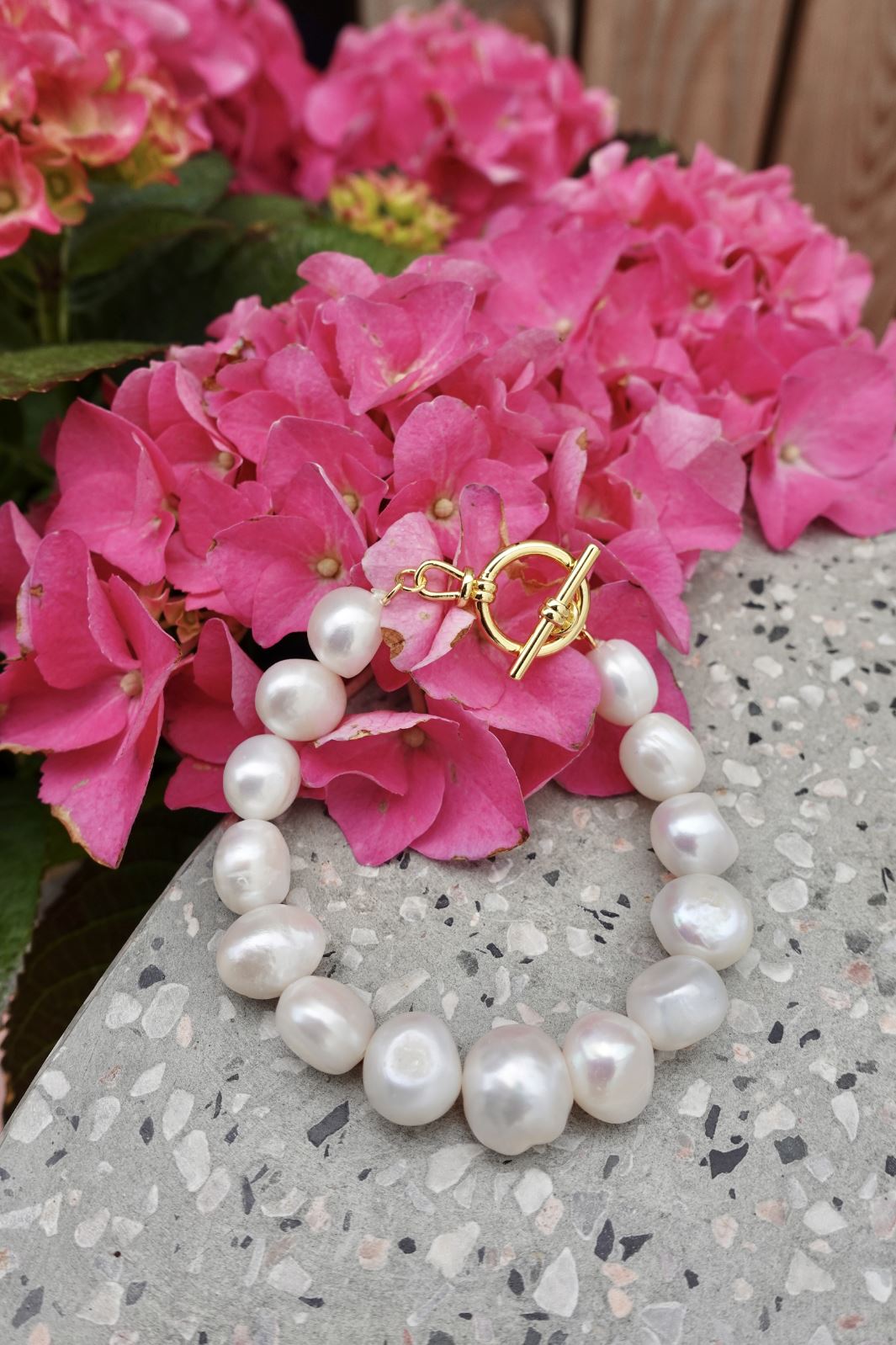 Mellow Moon - Armbånd - Forgyldt & Perle