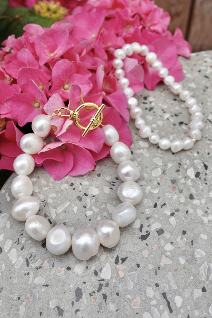 Mellow Moon - Armbånd - Forgyldt & Perle