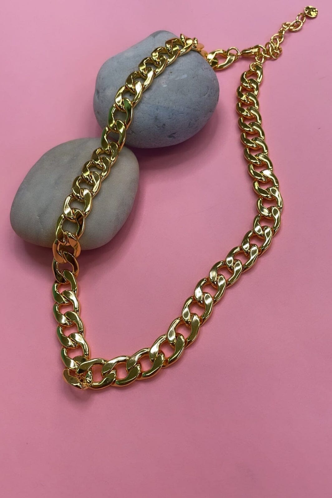 Mellow Moon - Chunky Big Necklace - Forgyldt