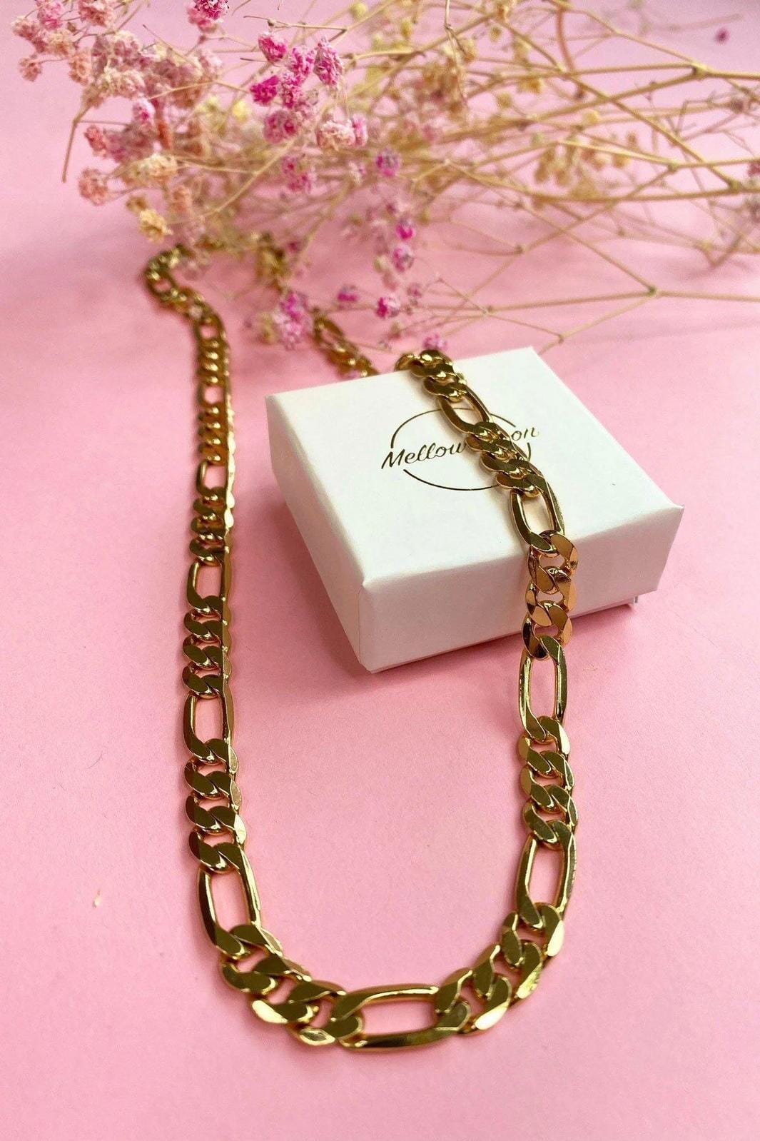 Mellow Moon - Figaro kæde - Guld Halskæder 