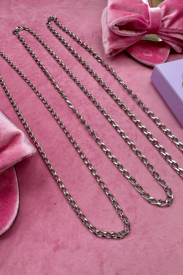 Mellow Moon - Figaro Mesh Necklace figaro02 - Forsølvet