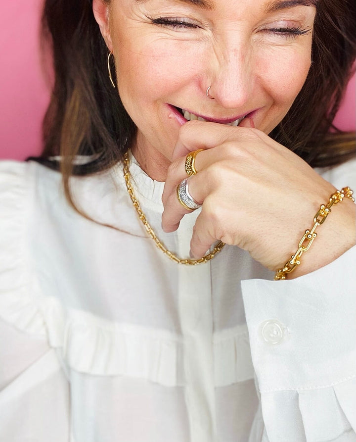 Mellow Moon - Link Necklace - Forgyldt