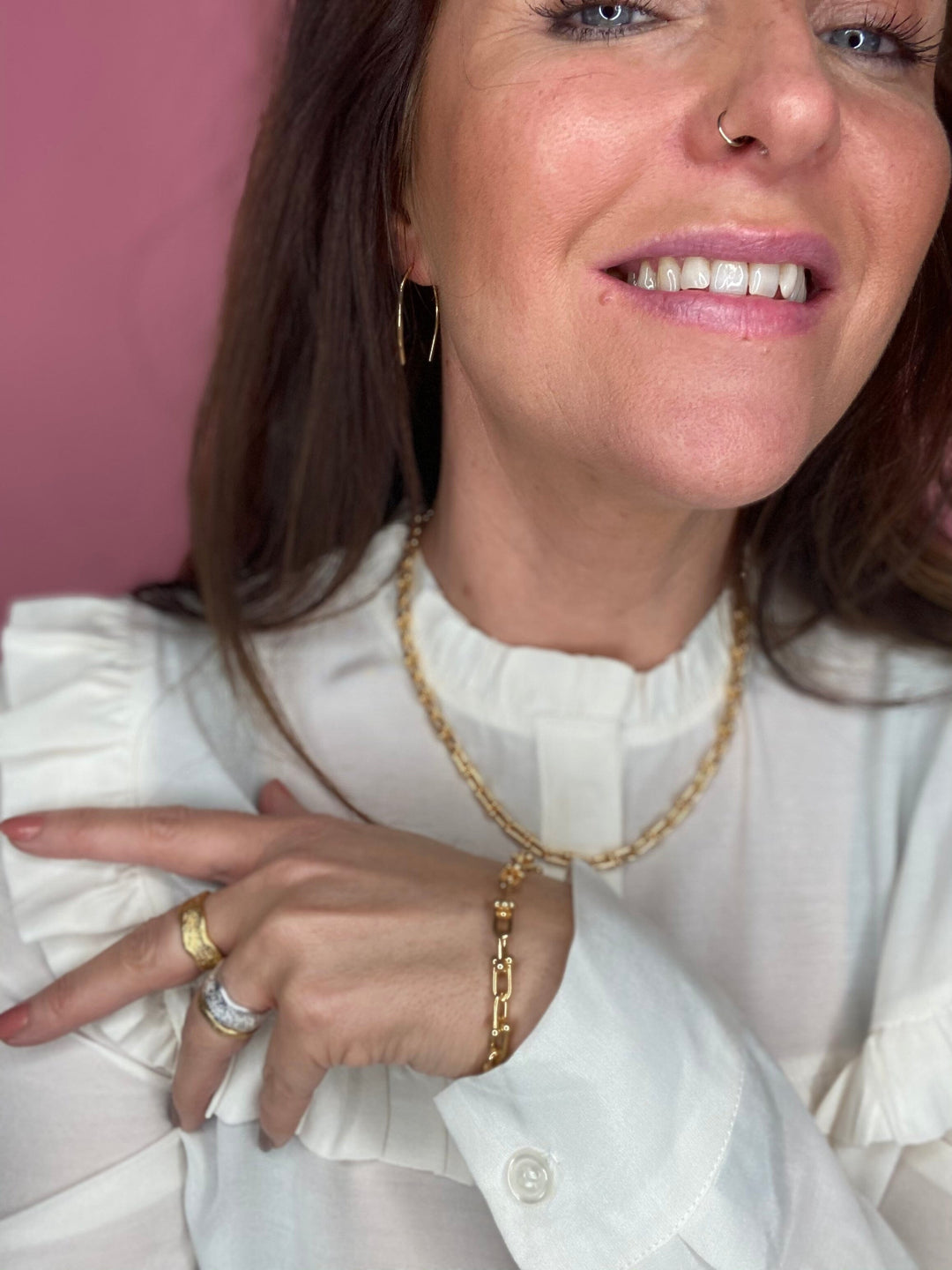 Mellow Moon - Link Necklace - Forgyldt