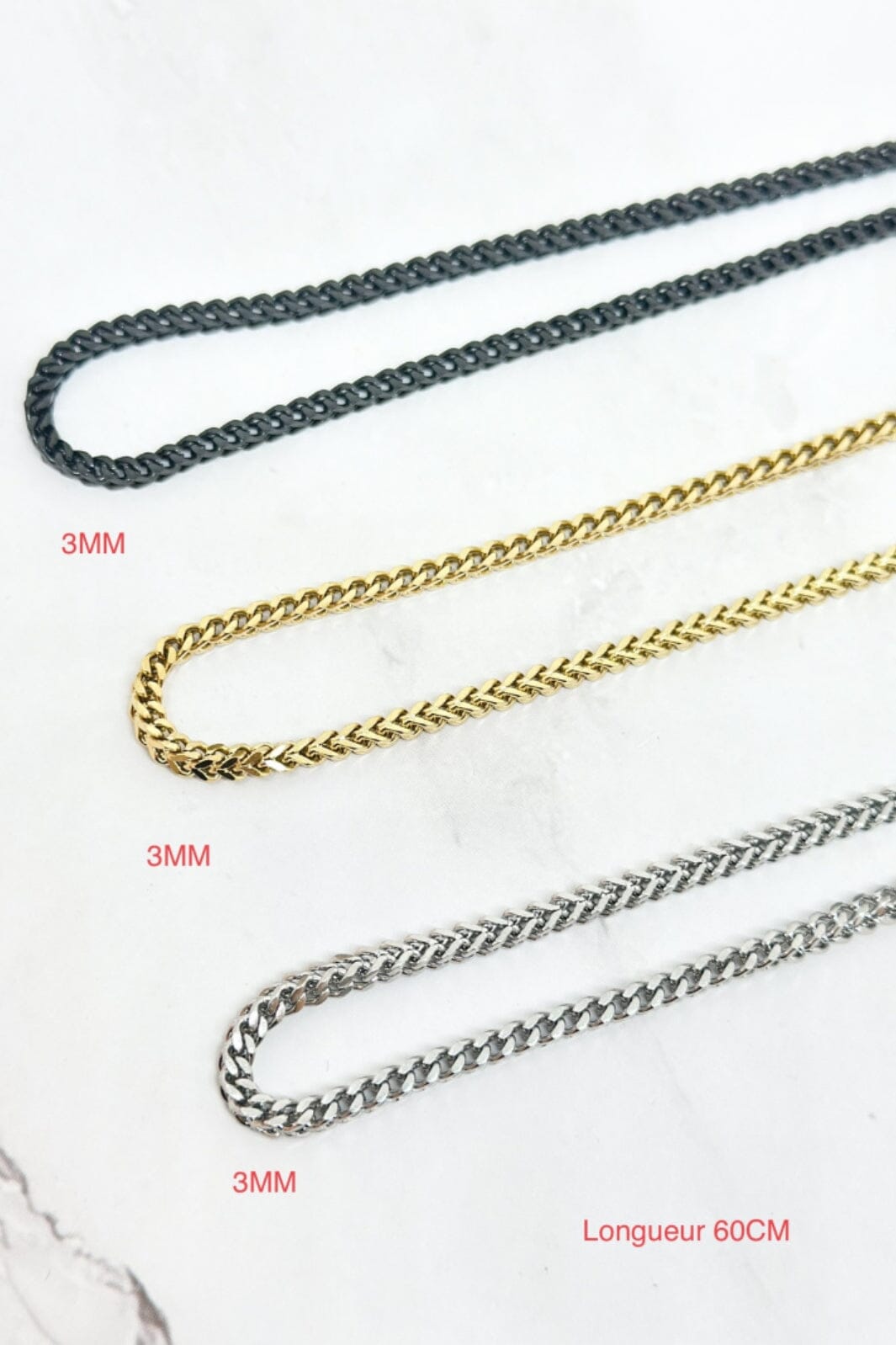 Mellow Moon - Necklace Figaro Mesh F9023 - Forsølvet