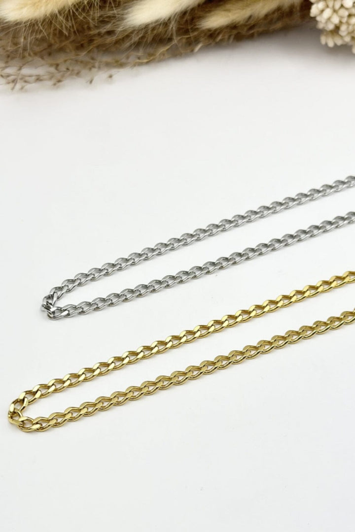 Mellow Moon - Round Palm Tree Mesh Necklace Colfigaro101 - Forsølvet