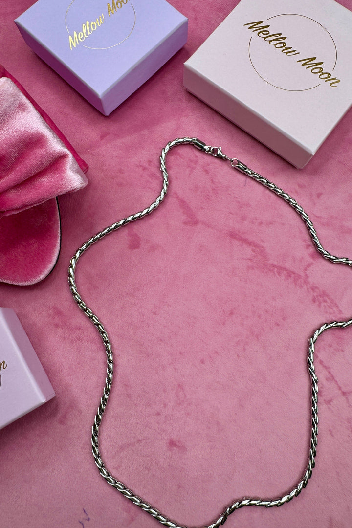 Mellow Moon - Round Palm Tree Necklace Collier Palmiers - Forsølvet