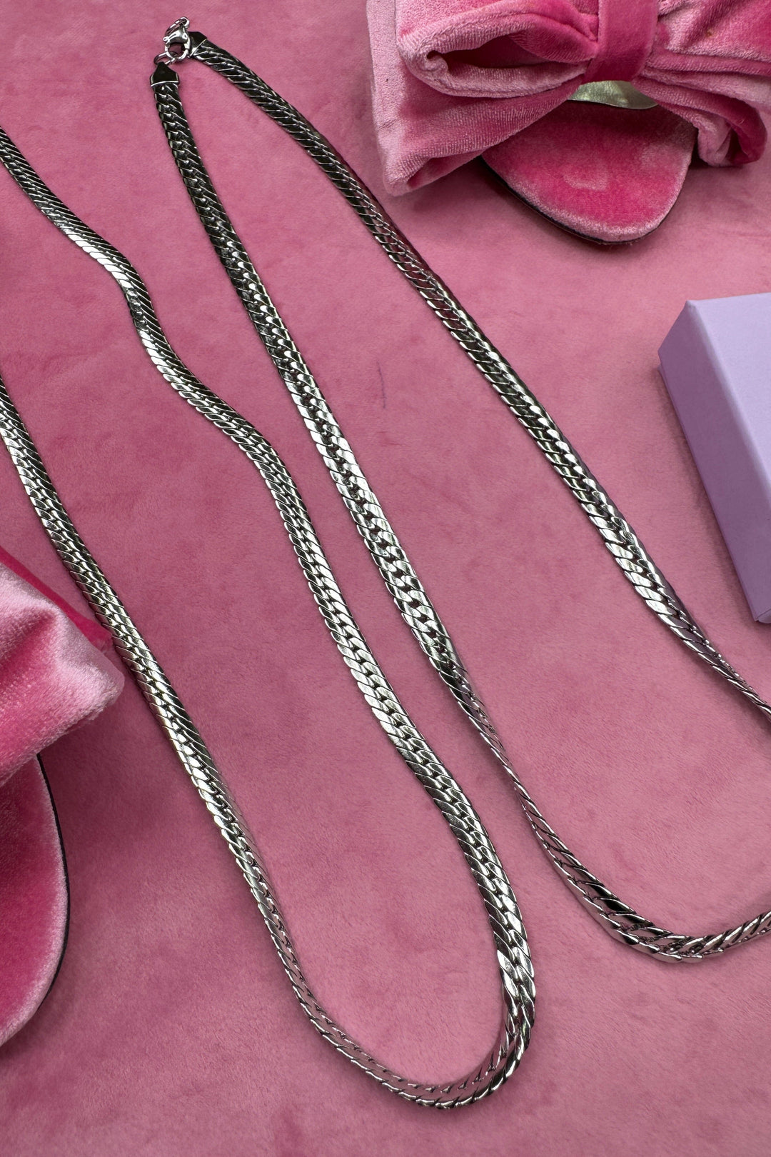 Mellow Moon - Snake Mesh Necklace Colh Serpent - Forsølvet