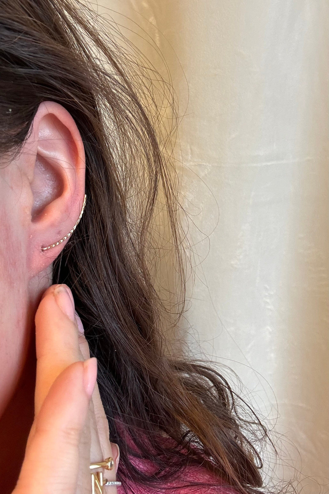 Mellow Moon - Up The Ear Earring - Forgyldt