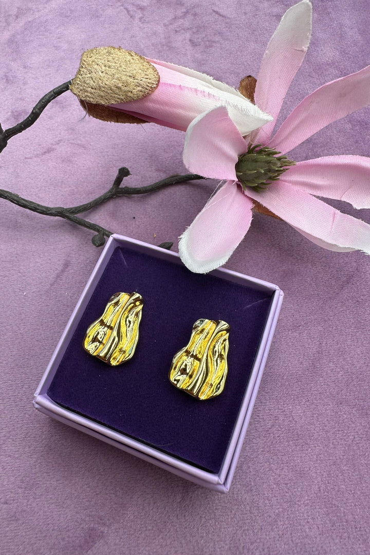 Mellow Moon - Wave Earring - Forgyldt