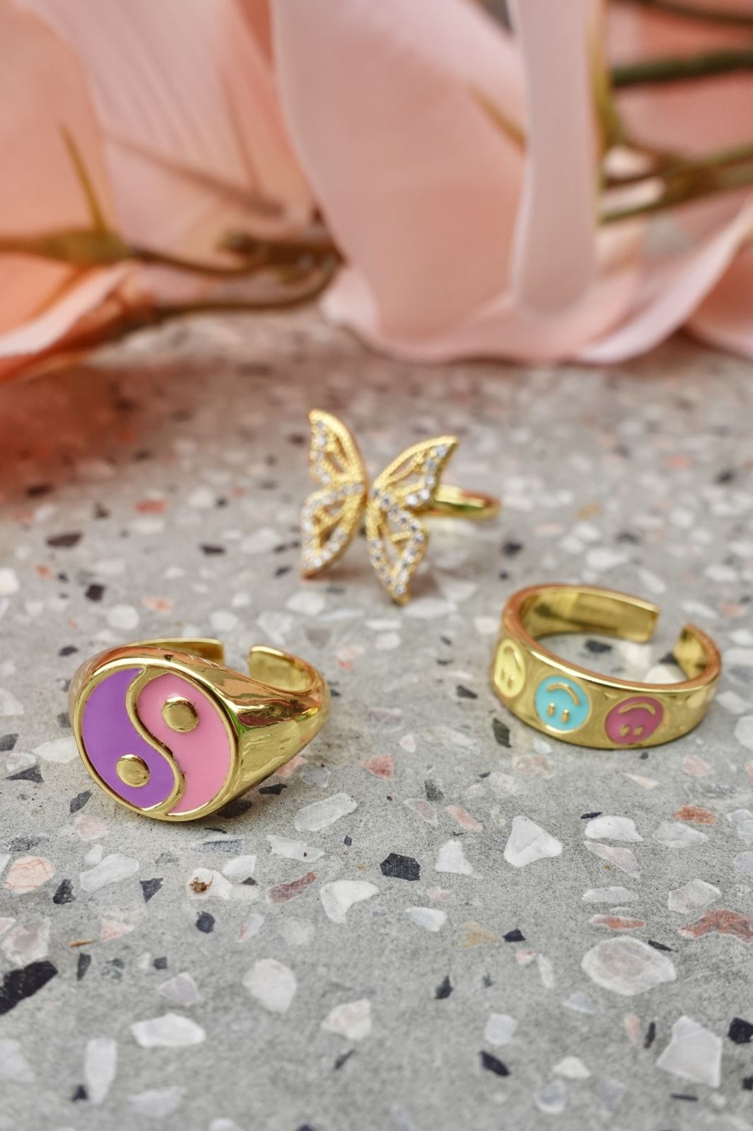 Mellow Moon - Yin Yang Ring - Forgyldt