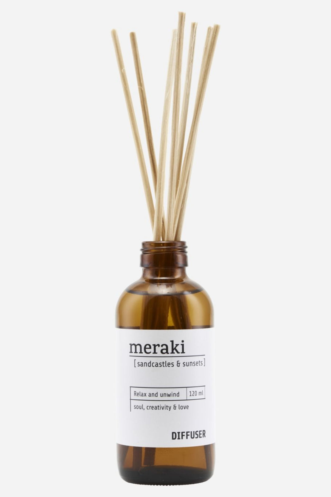 Meraki - Duftfrisker m. 7 pinde Sandcastles & Solnedgange - 120 ml