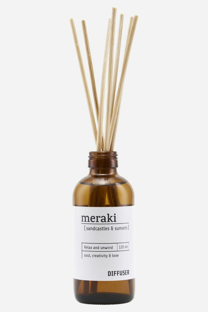 Meraki - Duftfrisker m. 7 pinde Sandcastles & Solnedgange - 120 ml
