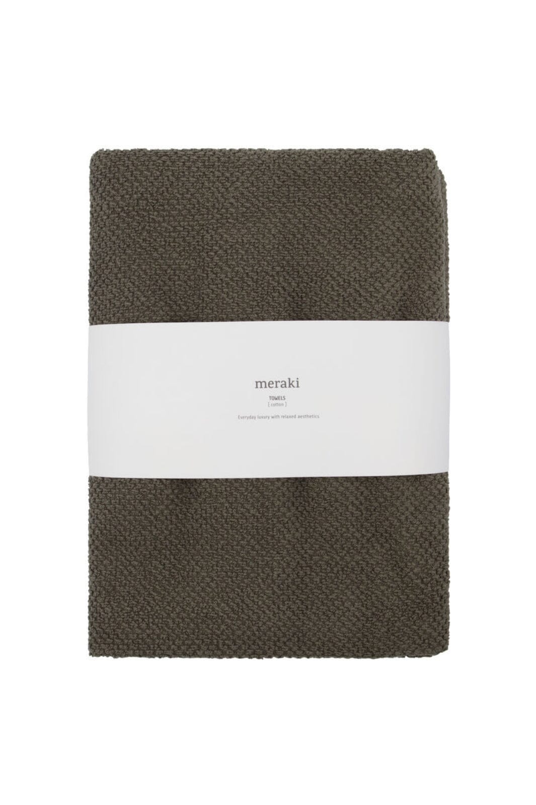 Meraki - Håndklæde, Solid, 5 x 100, Army