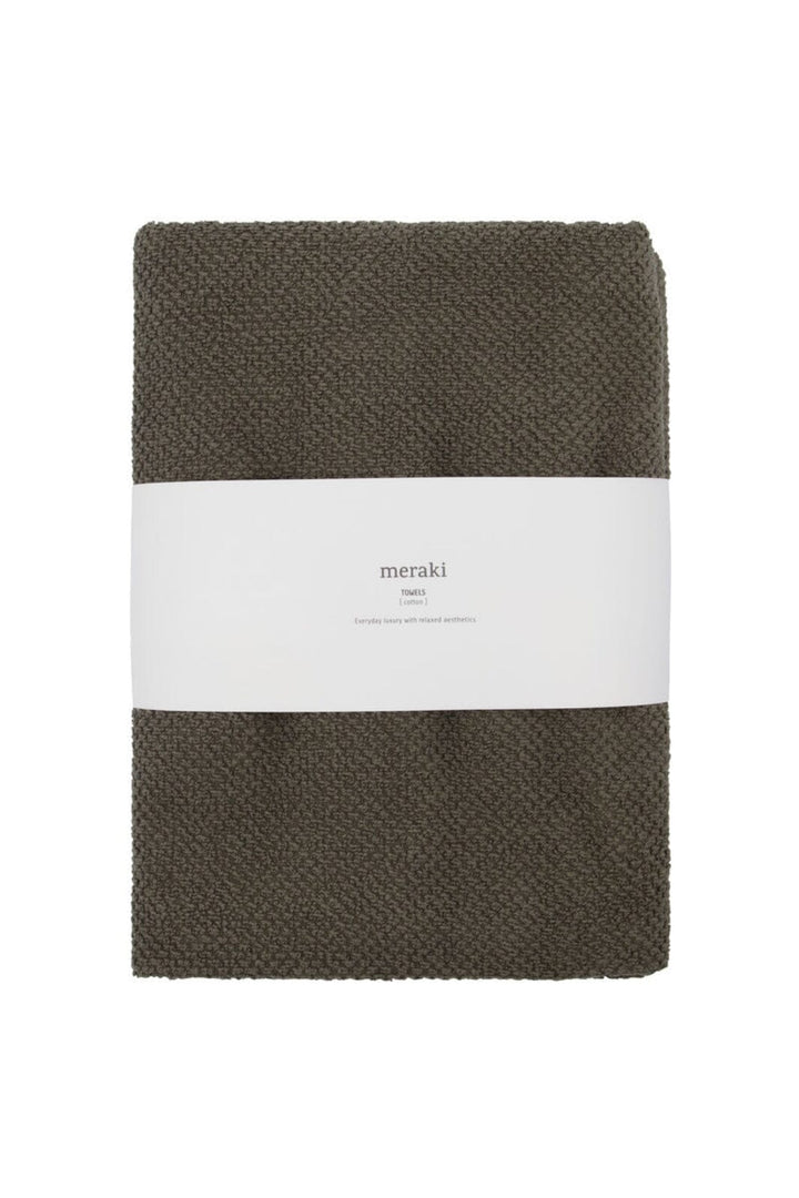 Meraki - Håndklæde, Solid, 5 x 100, Army