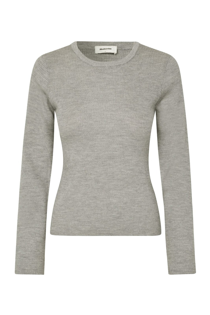 Modström - Hirokimd O-Neck - 7087 Grey Melange