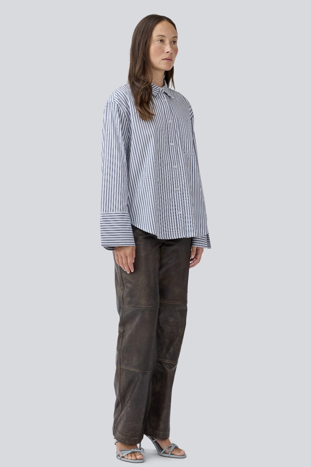 Modström - Laineymd Shirt 58078 - 13055 Delicate Blue Stripe