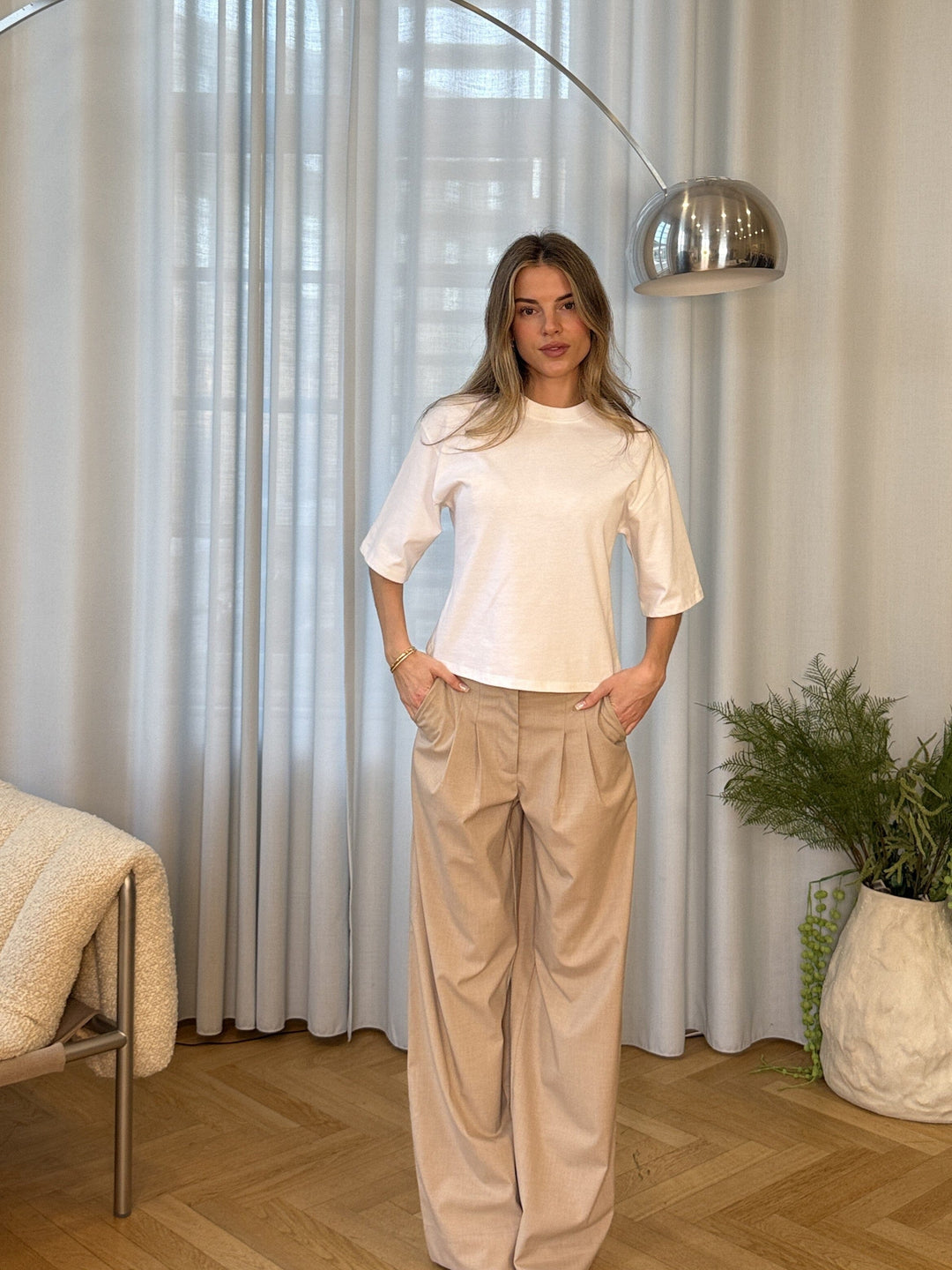 Modström - Tuesdaymd Pants 58914 - 105 - Beige Melange Bukser 