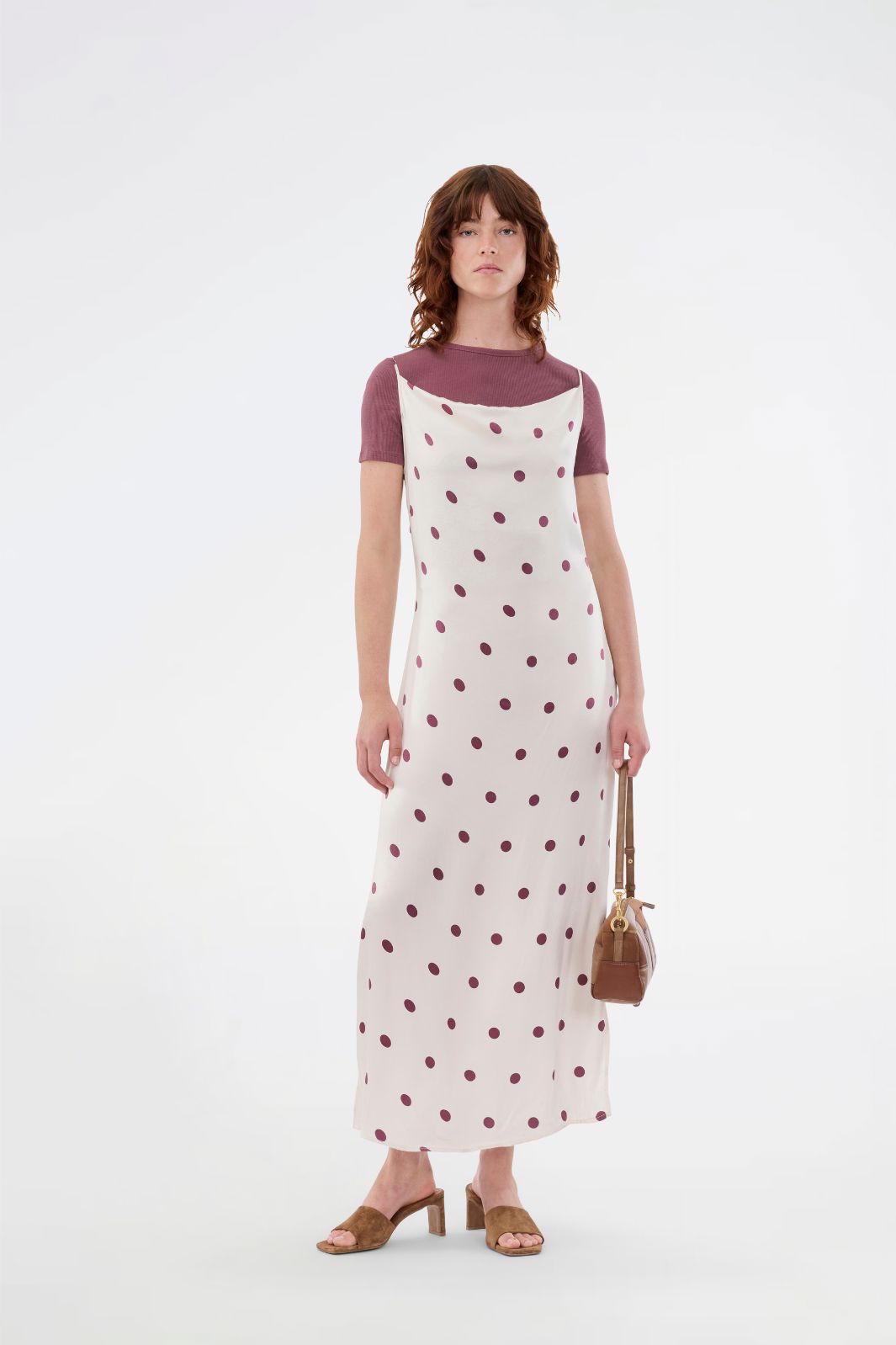 Modström - Vanjamd Print Dress 58964 - 13634 - Wineberry Dot Kjoler 