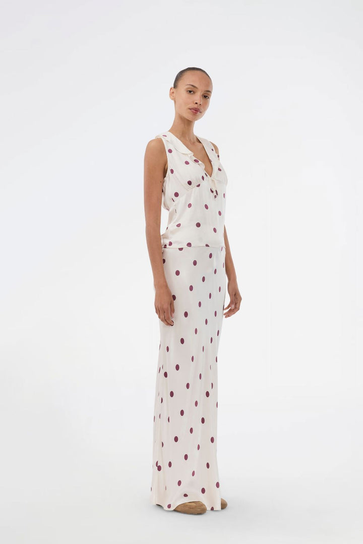 Modström - Vanjamd Print Skirt 58966 - 13634 - Wineberry Dot Nederdele 