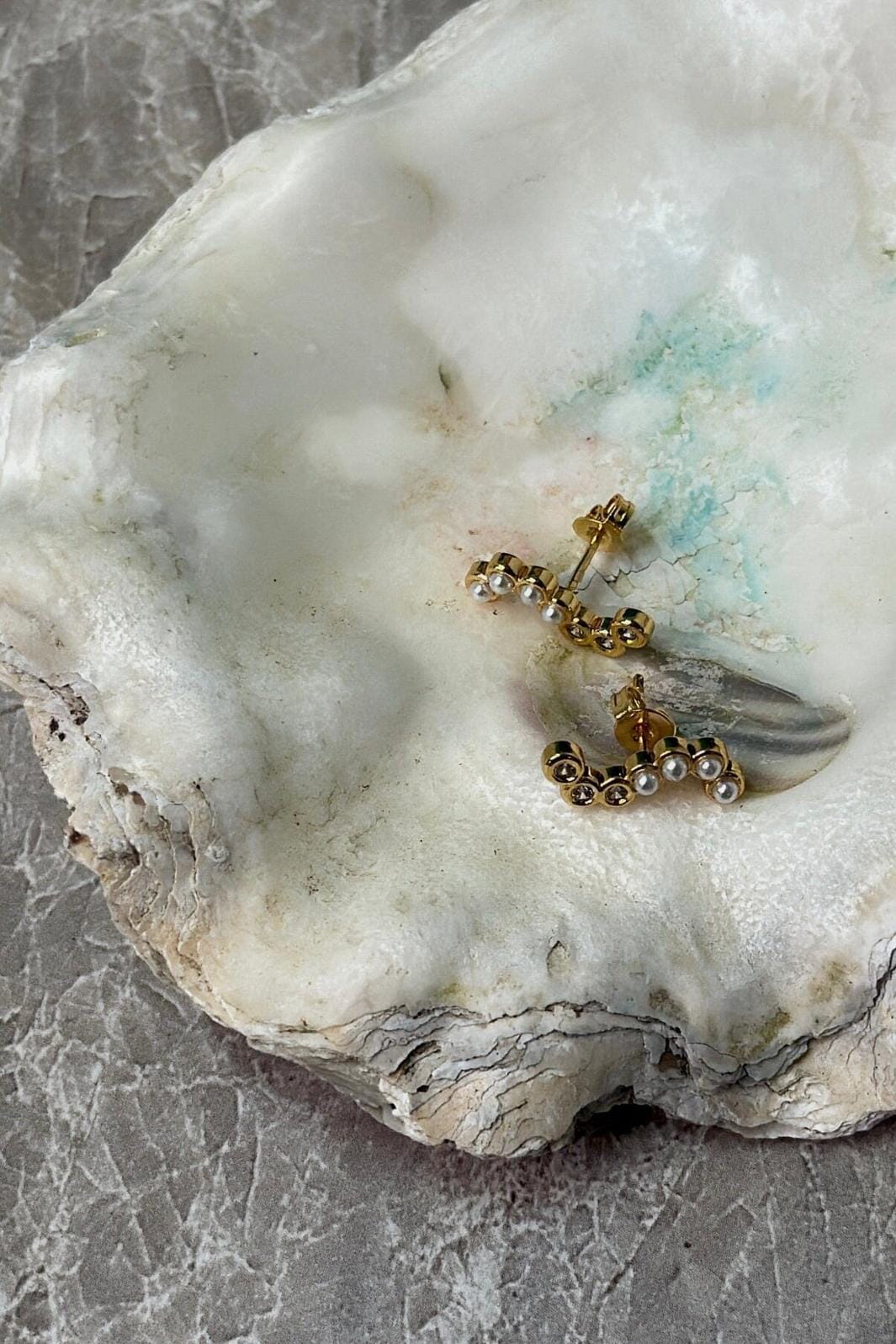 Molly&My Jewellery x Melanie Due - Waves - Forgyldt Øreringe 