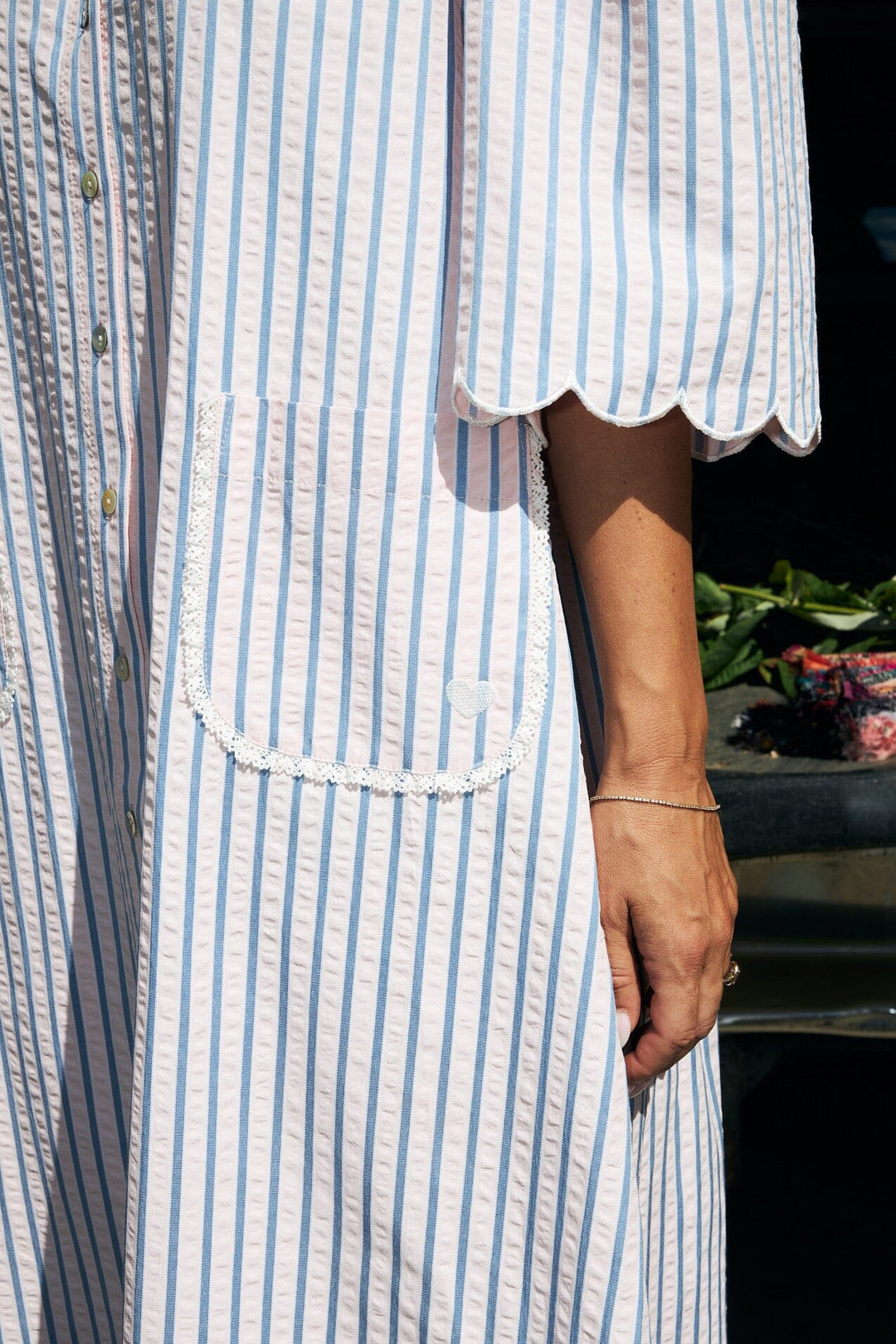 Molly&My x Julie Elsebeth - Inge Dress Dress - Pink/Blue Stripe Kjoler 