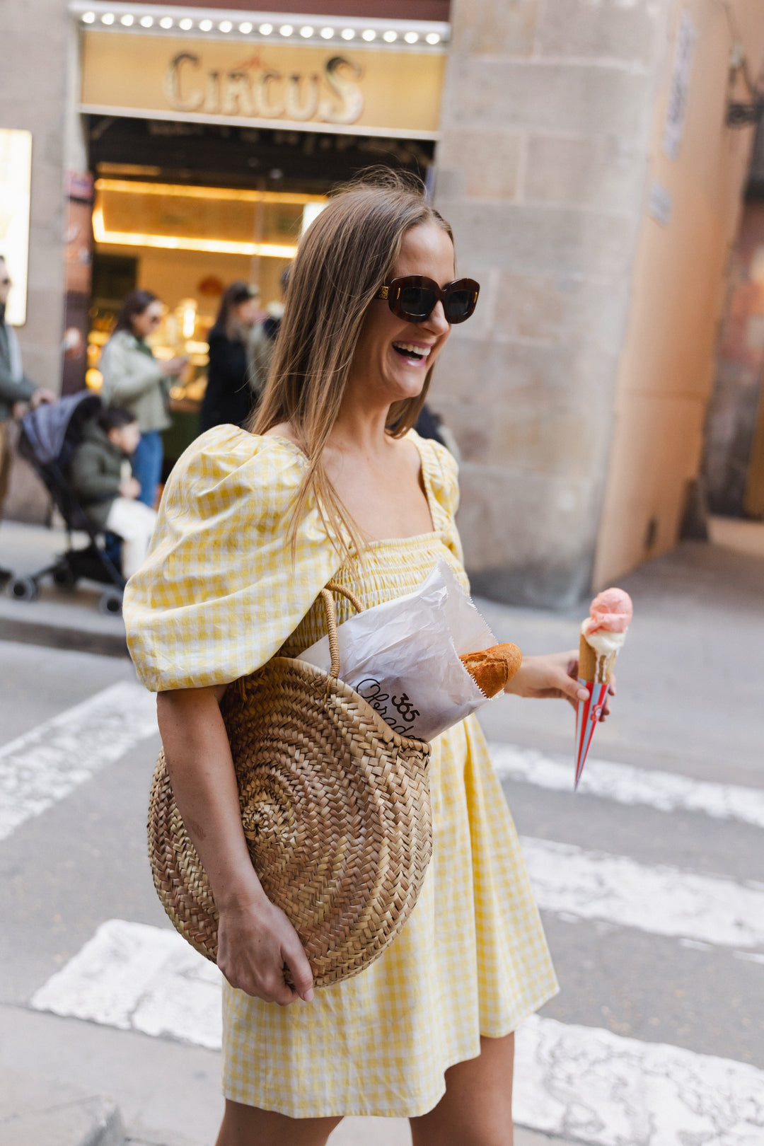 Molly&My x Julie Elsebeth - Rigmor Dress - Lemon Checks Kjoler 