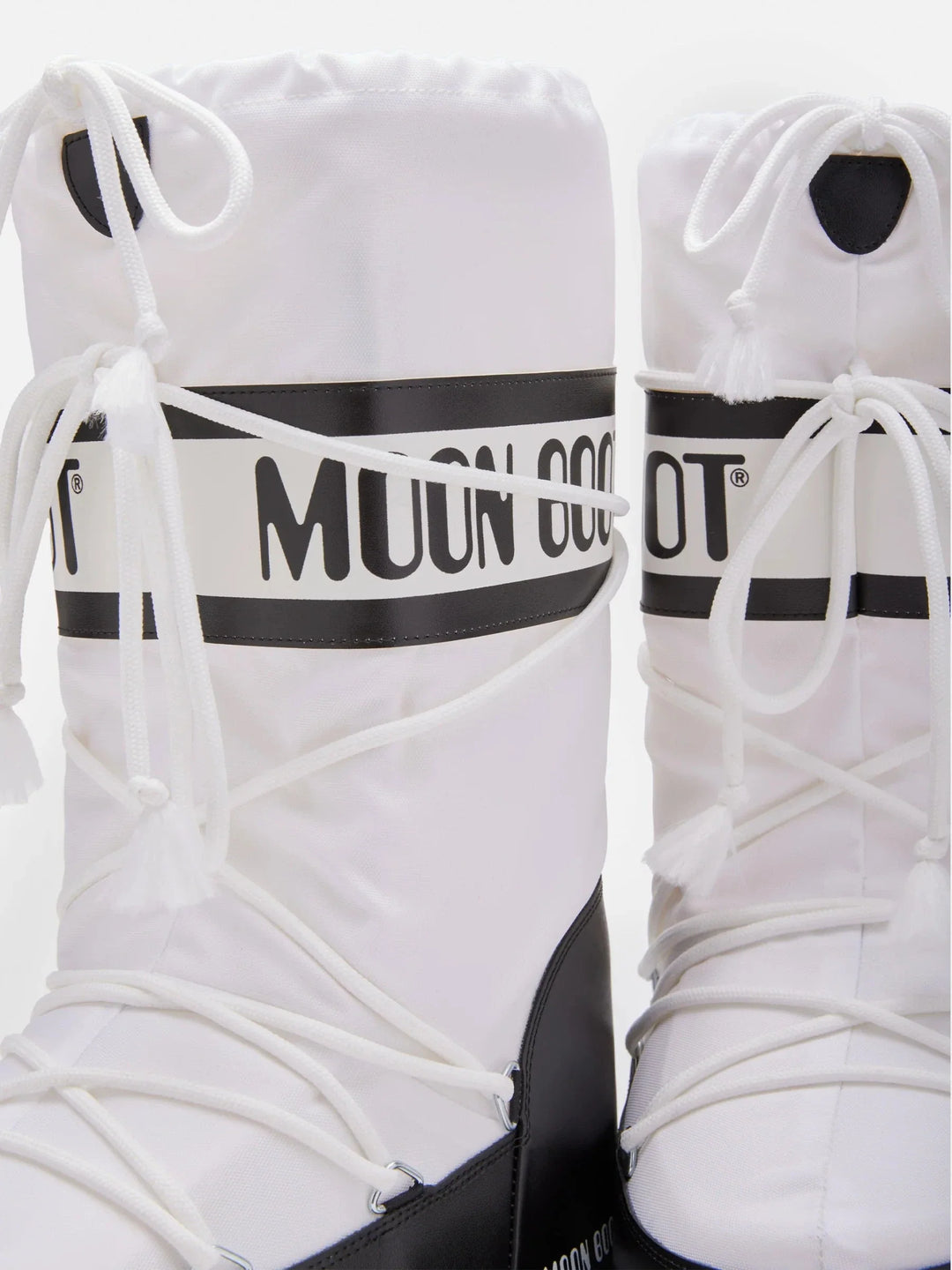 Moon Boot - Mb Icon Nylon Jr 80d1400440 - Na02black/White Støvler 