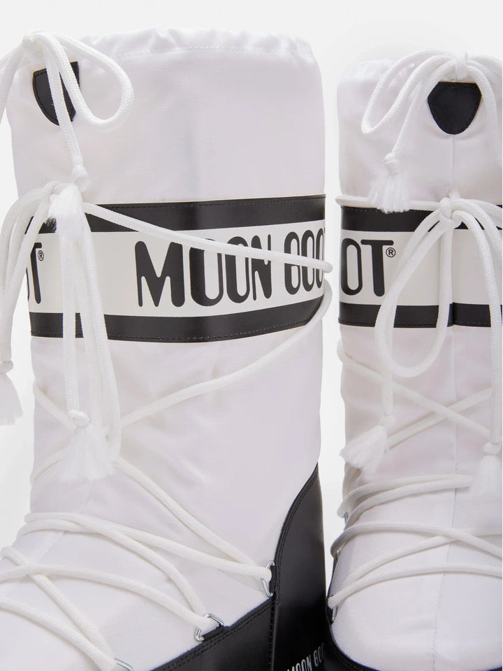 Moon Boot - Mb Icon Nylon Jr 80d1400440 - Na02black/White Støvler 