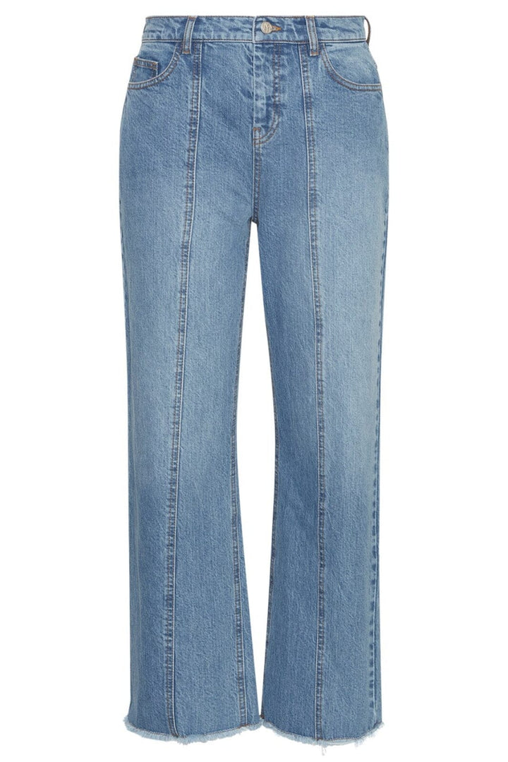 Moss Copenhagen - Mscheli Ada Straight Ankle Jeans - Mid Blue Wash