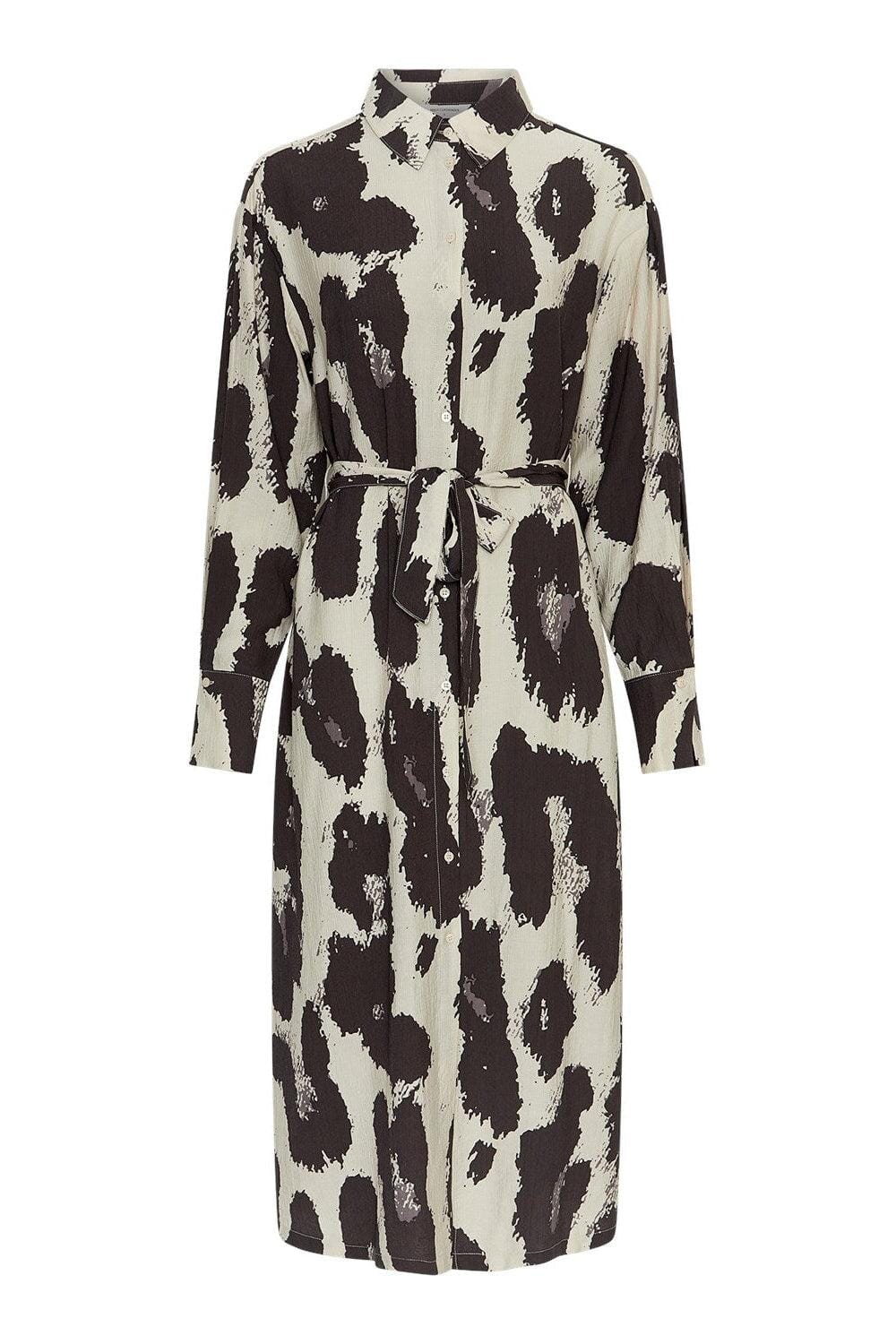 Moss Copenhagen - Mschkaralie Jusia Shirt Dress 19630 - Licorice Leo Skjorter 