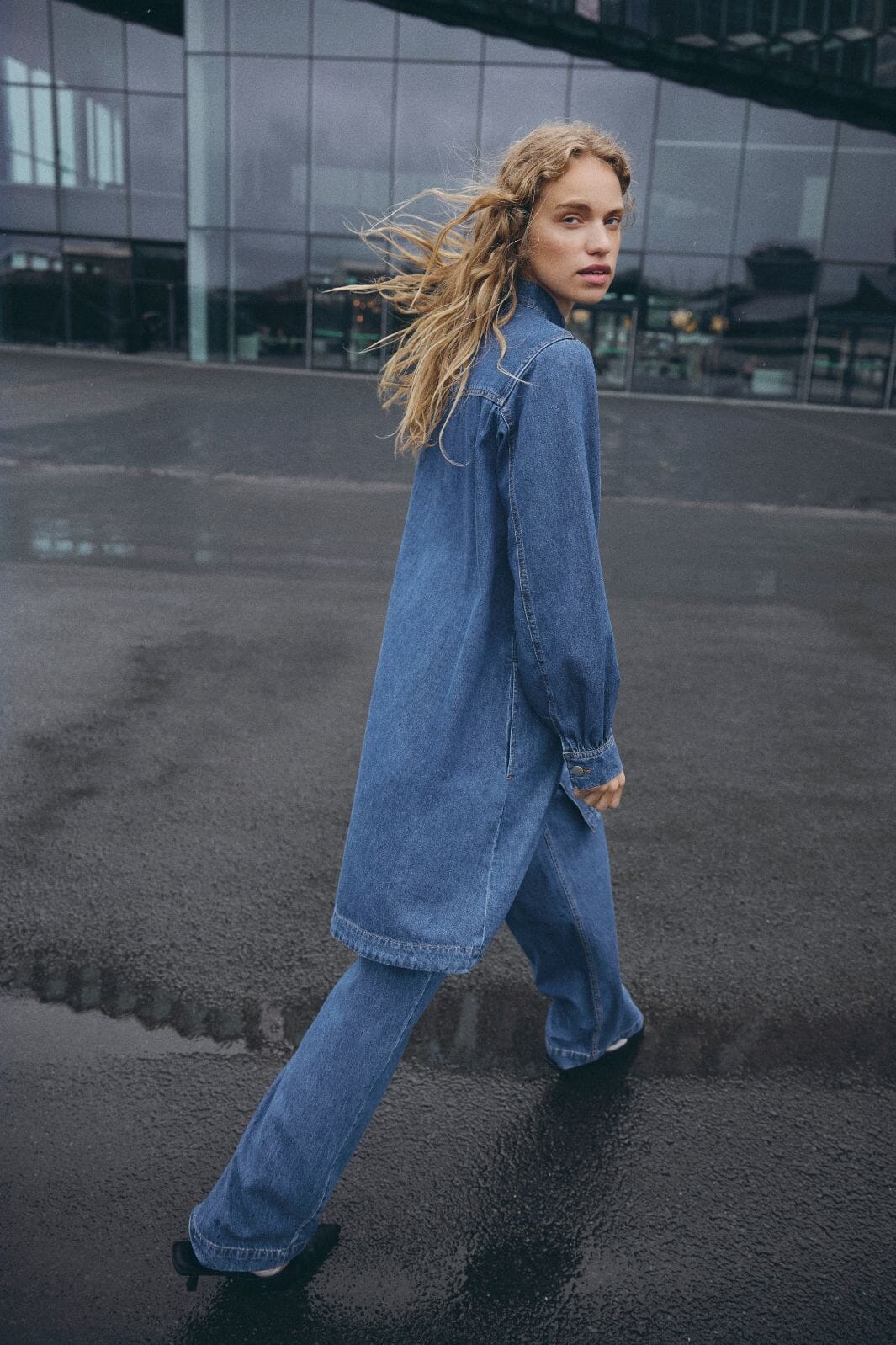 Moss Copenhagen - Mschrylan Elena Shirt Dress 19299 - Mid Blue Wash Skjorter 