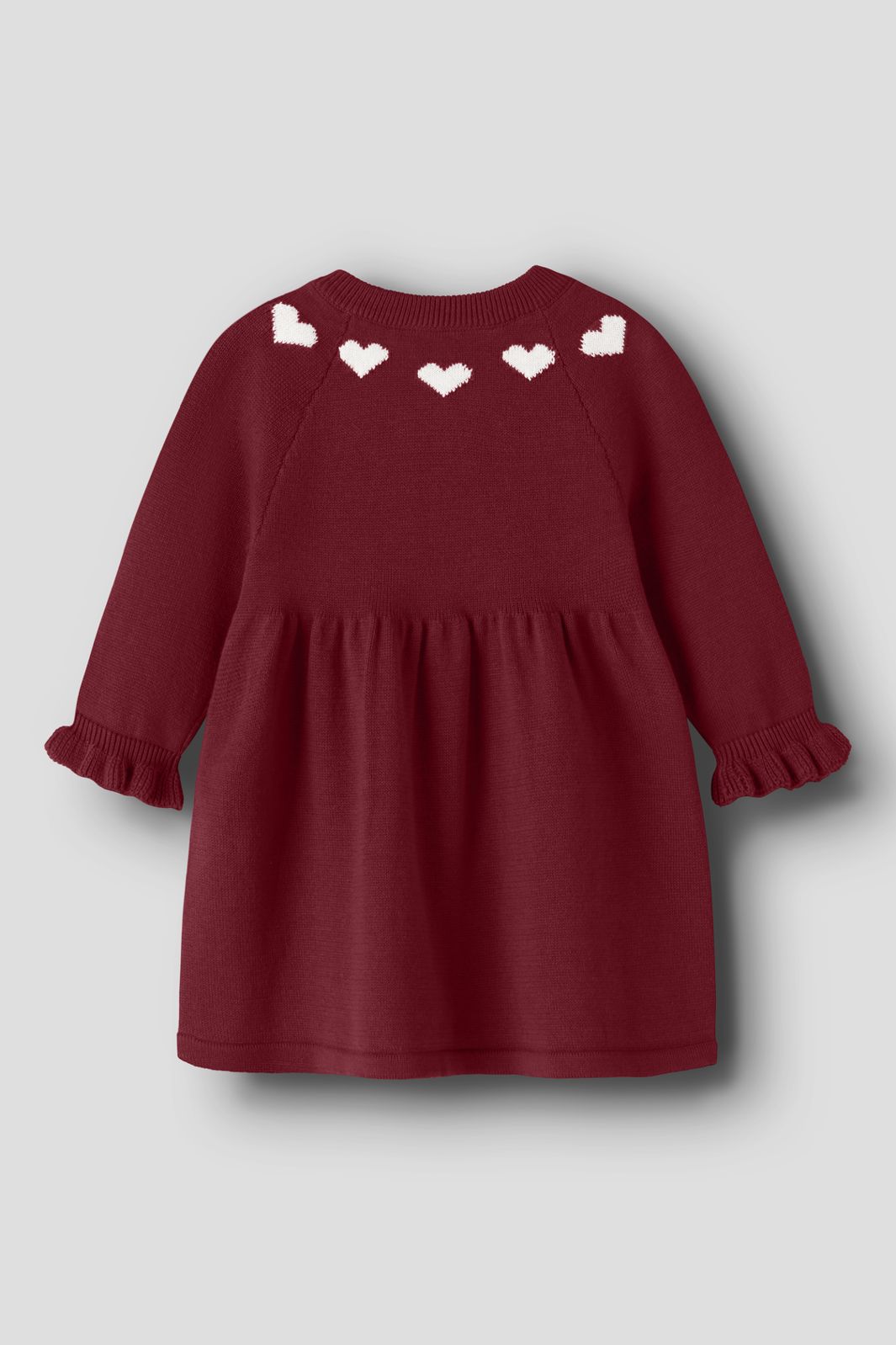 Name It - Nbfrisse Ls Knit Dress - 5131537 Red Dahlia