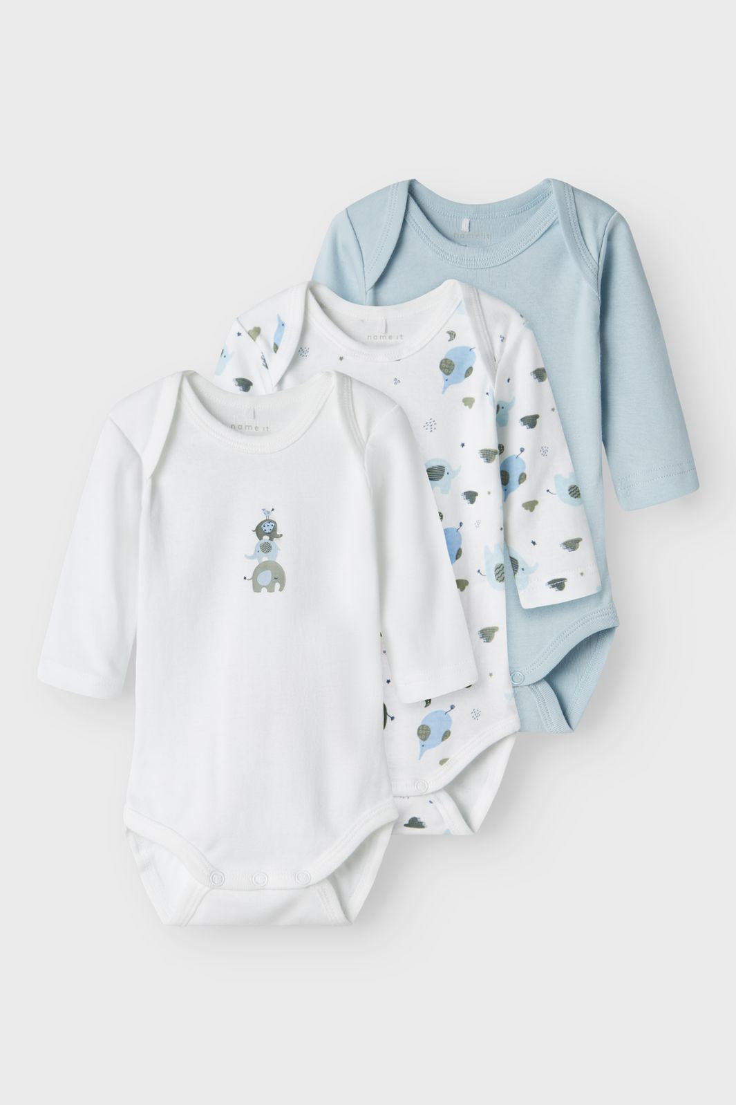 Name It - Nbmbody Ls Baby Elephant - 4585408 Baby Blue