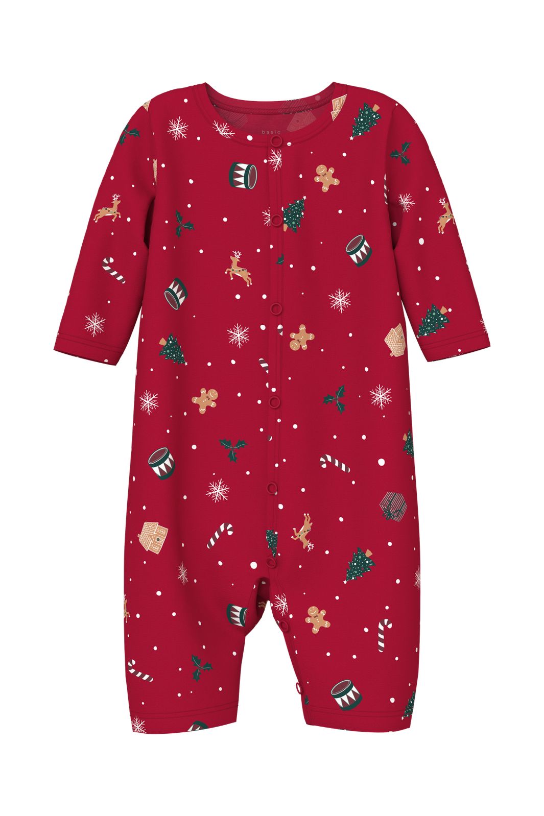 Name It - Nbnvismas Ls Nightsuit - 4879832 Jester Red Xmas Aop Red