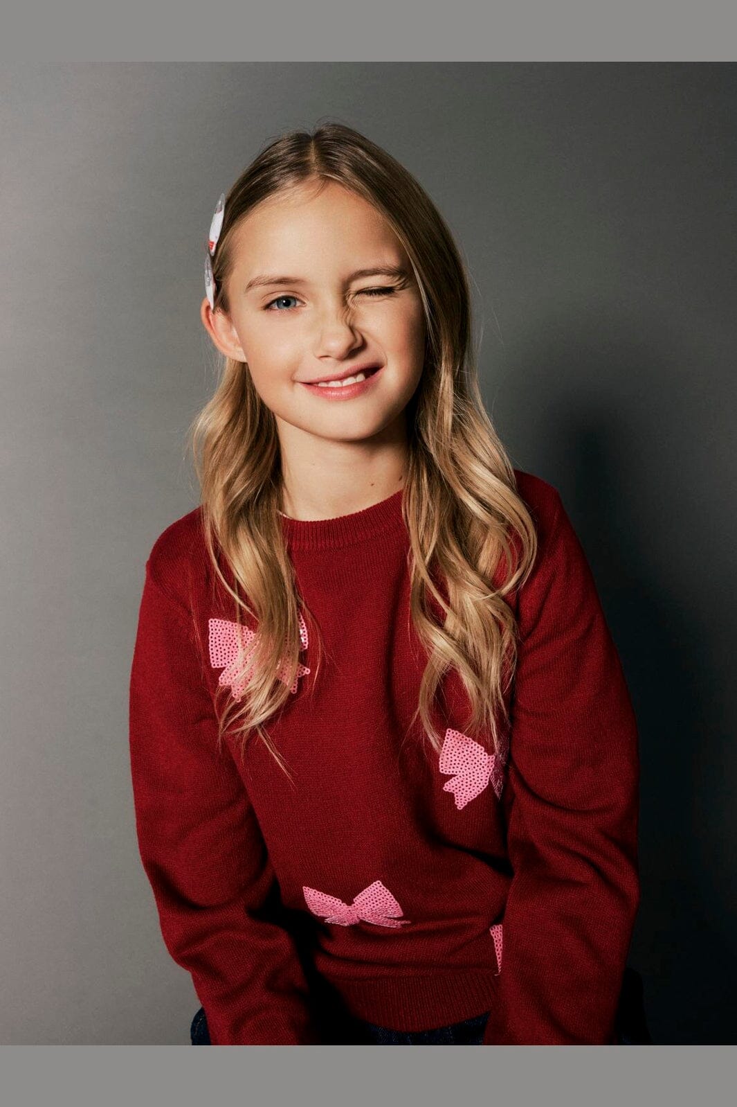 Name It - Nkfralle Ls Knit - 5131545 Red Dahlia