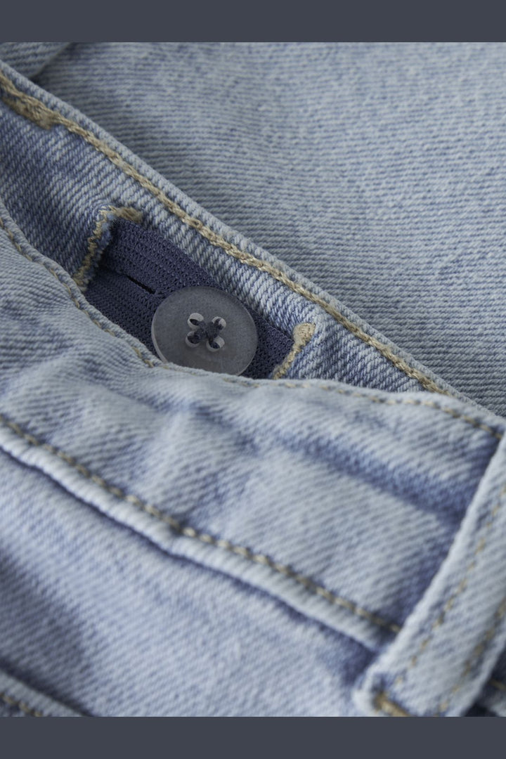 Name It - Nkfrose Wide Emb Jeans 2010-Fr - 4891113 Light Blue Denim Flower Embroidery