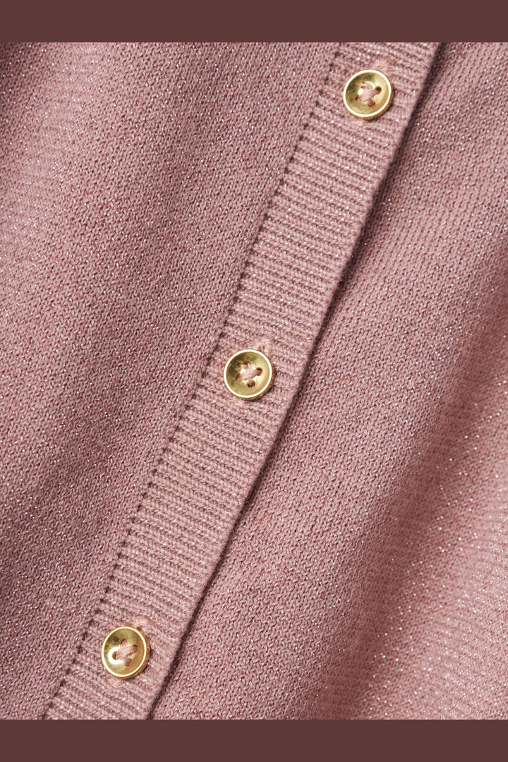 Name It - Nmfabinne Ls Knit Card - 4636116 Deauville Mauve Tone In Tone Lurex