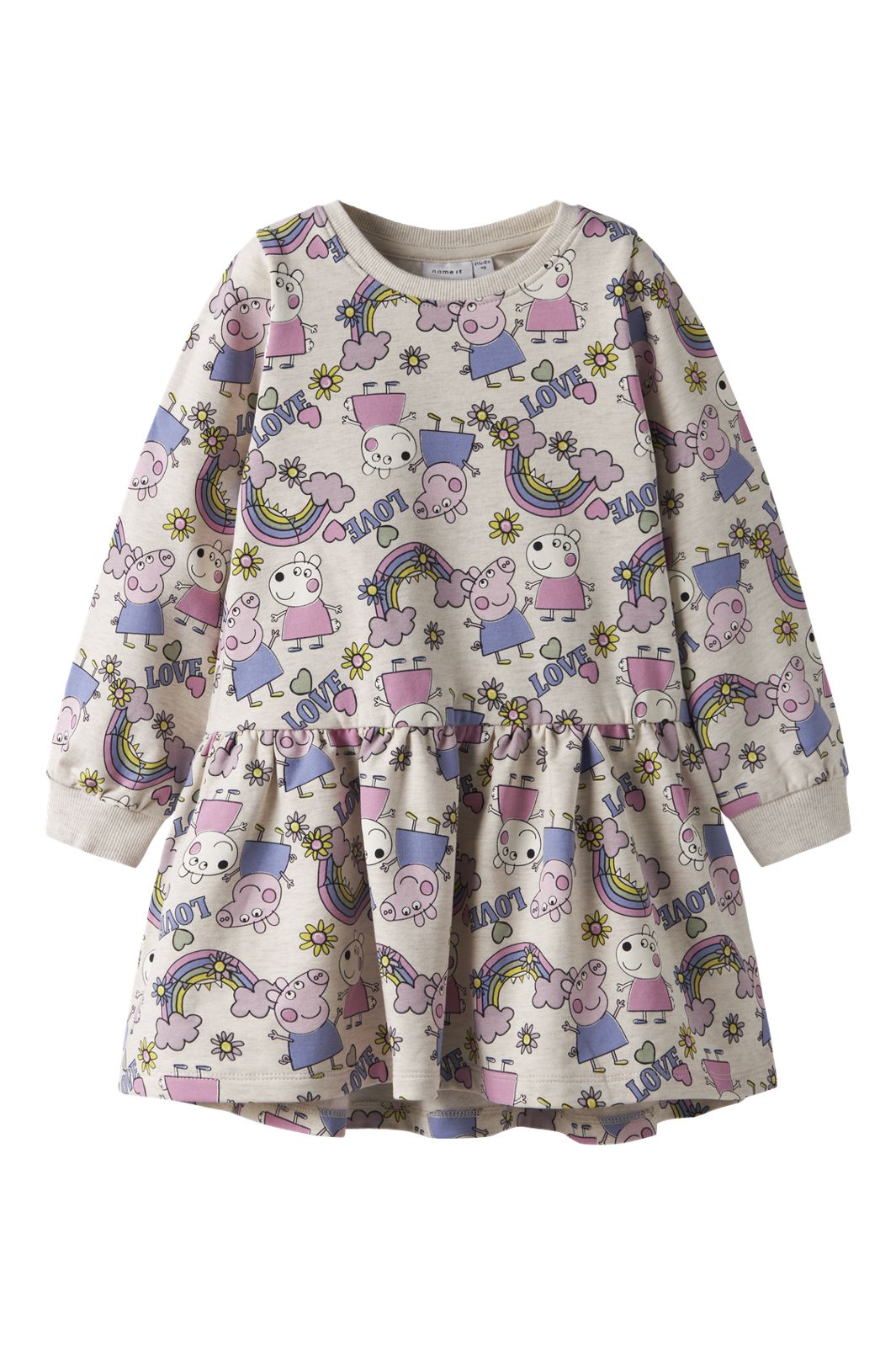 Name It - Nmfdarma Peppa Ls Swe Dress - 4922431 Peyote Melange