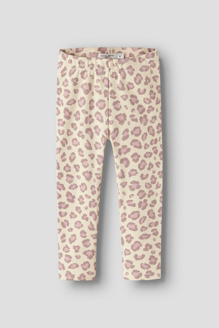 Name It - Nmfdavina Sweat Fleece Legging - 4892724 Summer Sand Leo