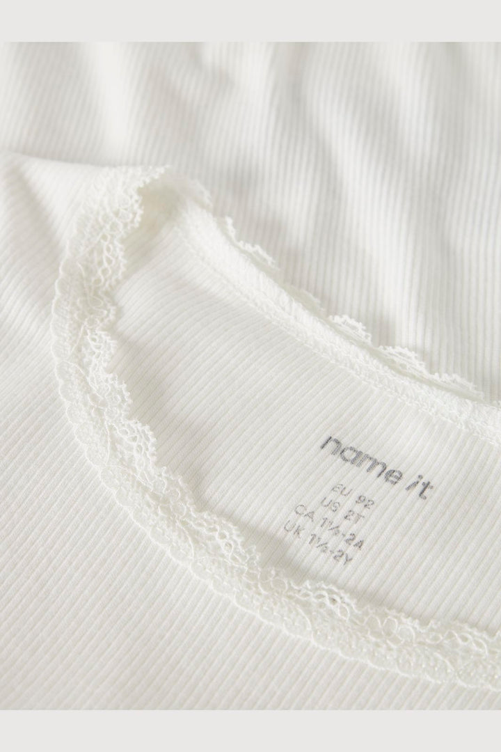 Name It - Nmfkab Ls Top - 4976204 Cloud Dancer