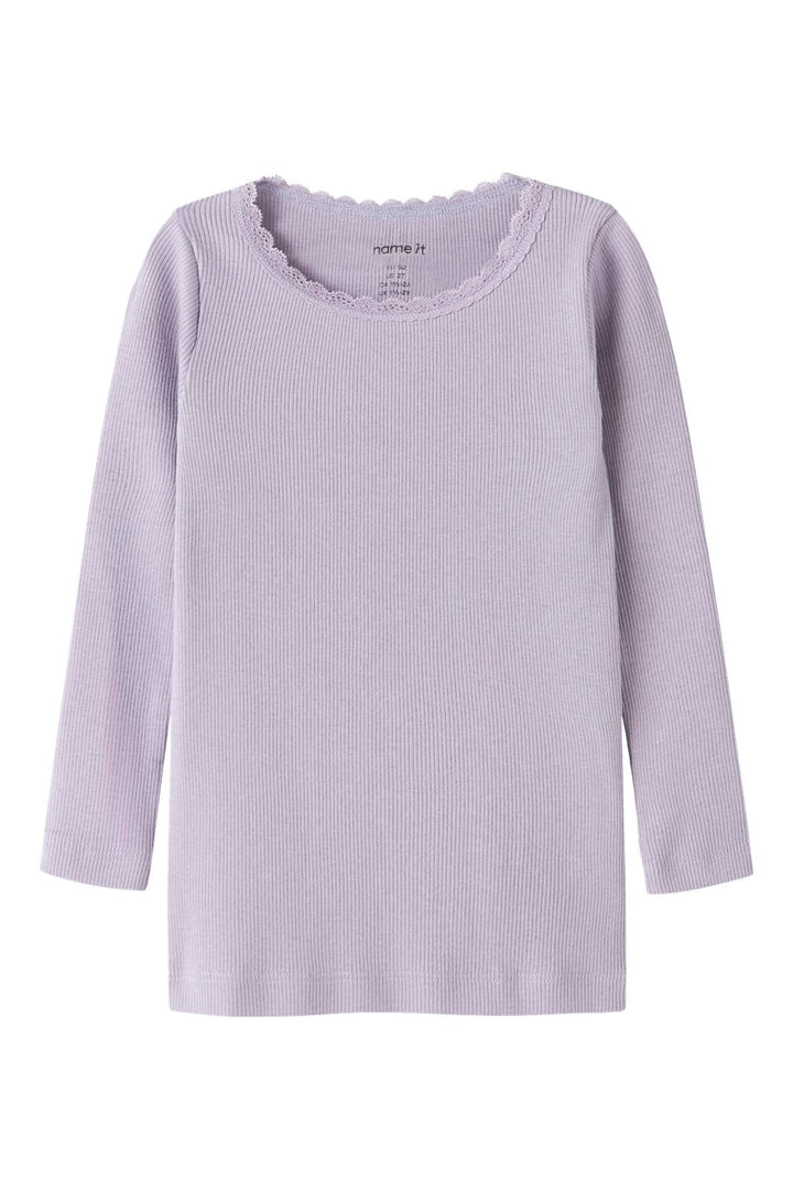 Name It - Nmfkab Ls Top - 4976206 Lavender Gray