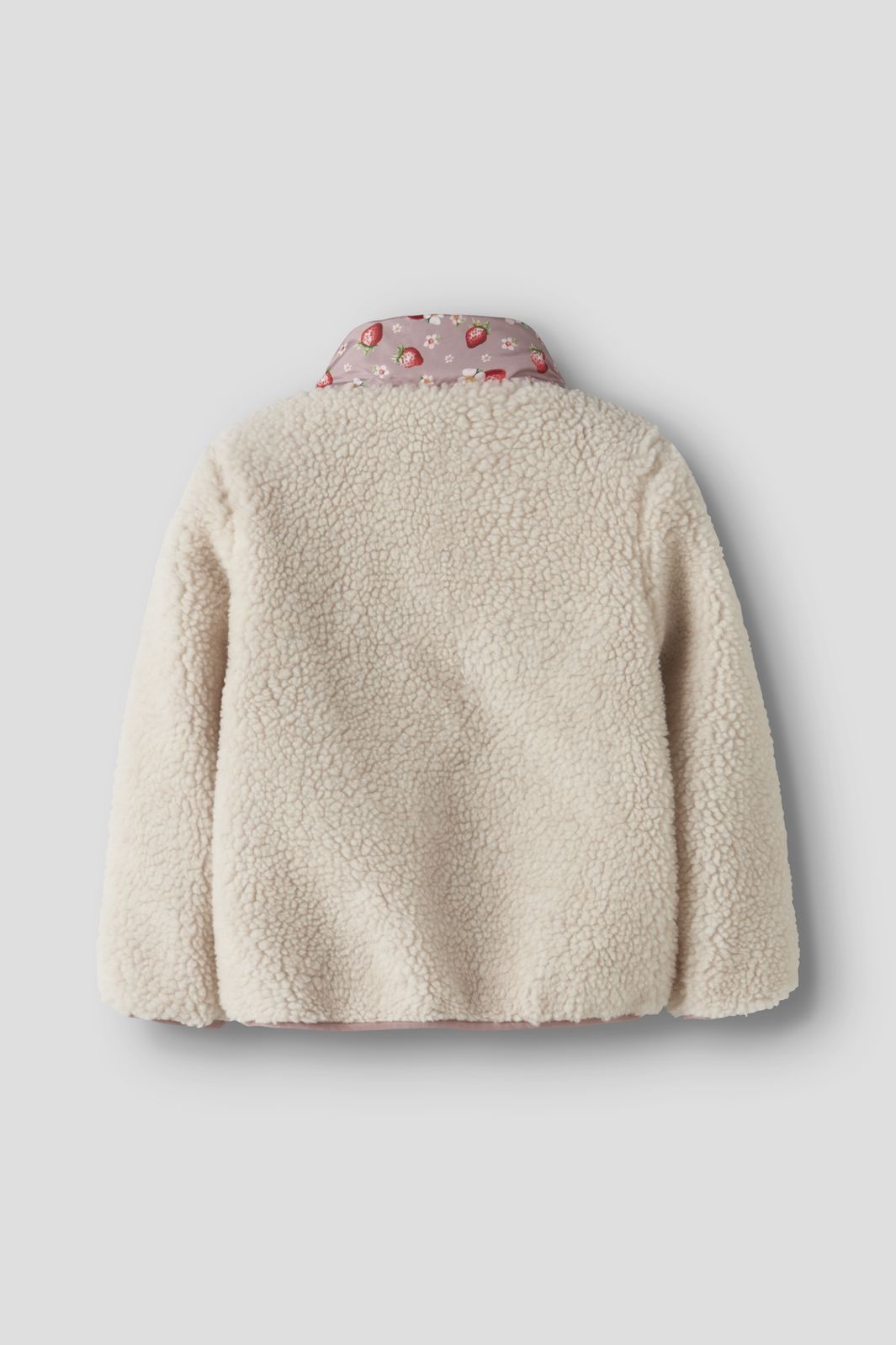 Name It - Nmfminna Teddy Jacket - 5018264 Whitecap Gray Strawberry