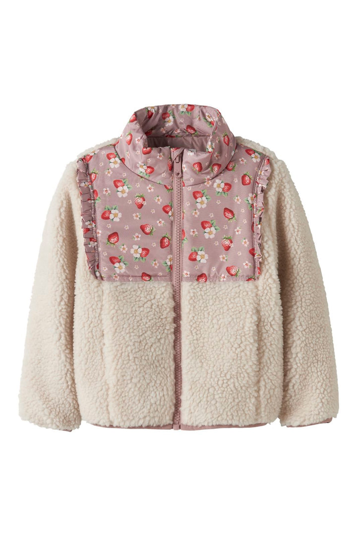 Name It - Nmfminna Teddy Jacket - 5018264 Whitecap Gray Strawberry