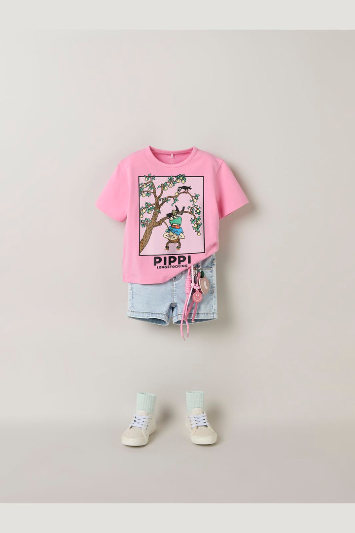 Name It - Nmfmuri Pippi Ss Nreg Top Box Sky - 4998571 Pink Drink