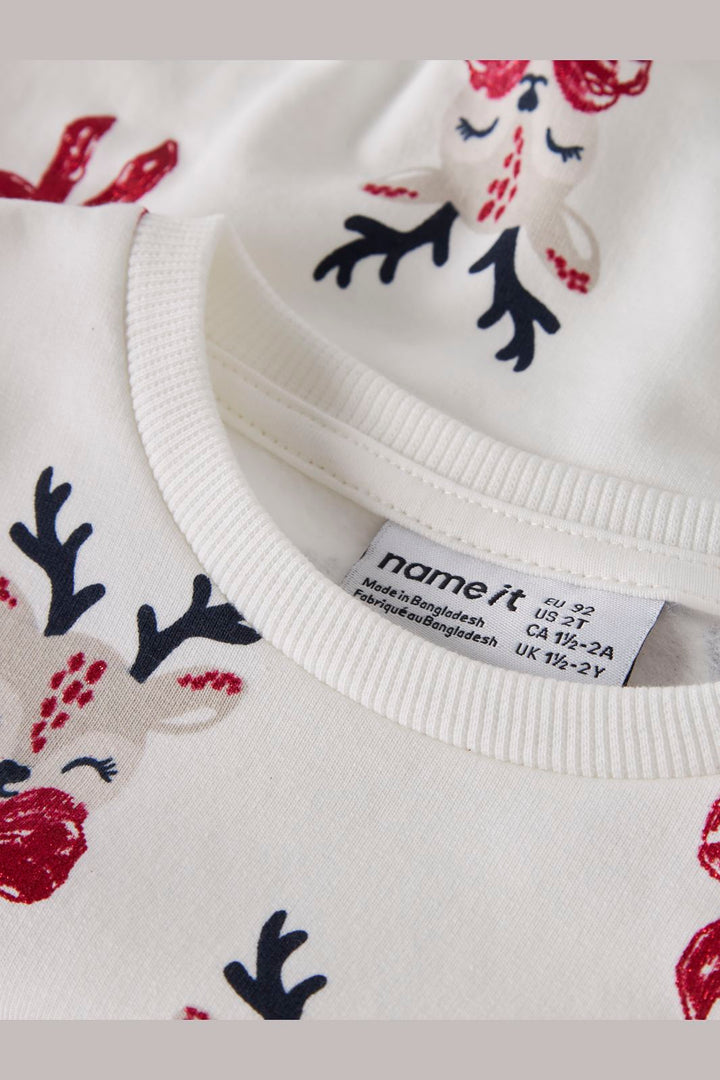 Name It - Nmfromia Ls Nreg Sweat Box - 4915044 Cloud Dancer