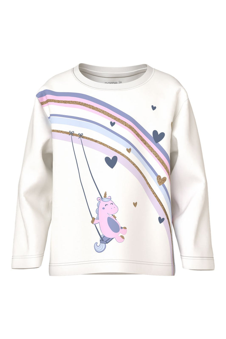 Name It - Nmfvaliane Ls Nreg Top - 4990547 Cloud Dancer Dawn Pink