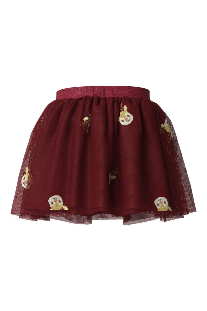 Name It - Nmfveross Tulle Skirt - 5127592 Red Dahlia Reindeer