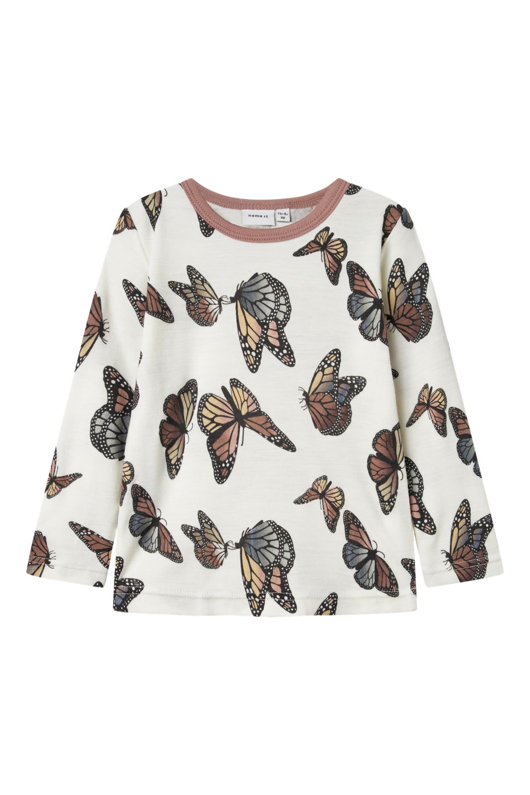 Name It - Nmfwillitus Wool Ls Top - 4738377 Snow White Butterfly